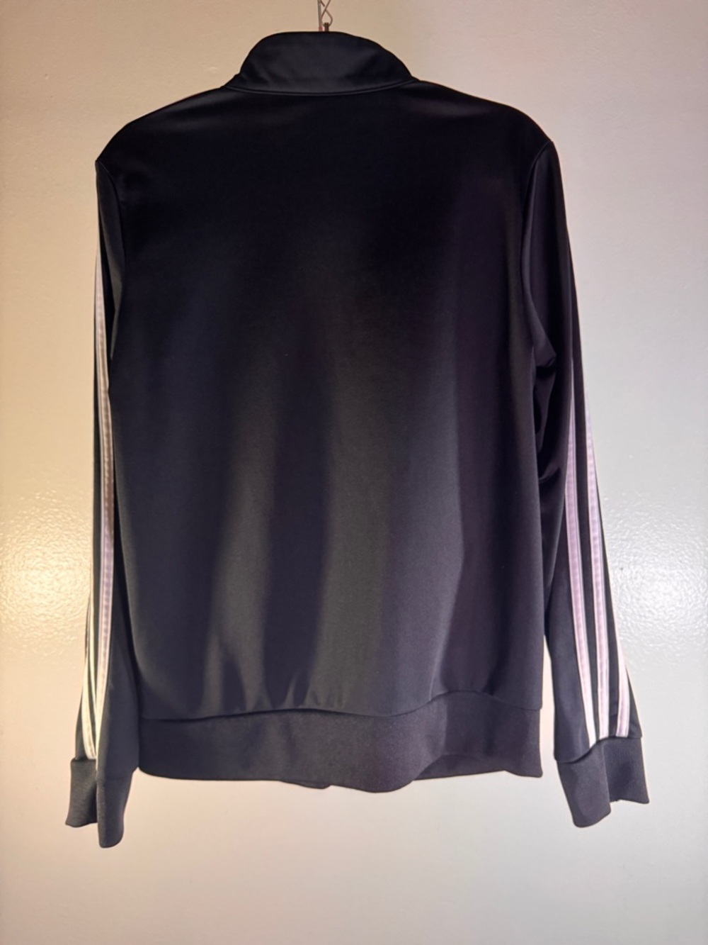 Adidas Essentials Women's Black 3-Stripe Full Zip Track Jacket Size Medium - Picture 4 of 8